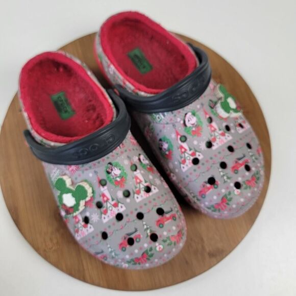 Disney Christmas Holiday 2019 Mickey Dual Comfort‎ Crocs Unisex Size M7/W9 - Picture 6 of 10